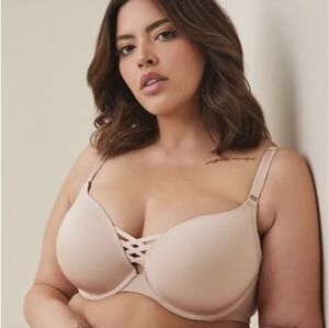 Torrid, Xo Plunge Bra, Rose Dust,Size 46ddd